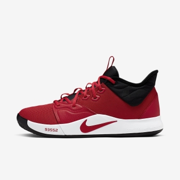 Nike PG 3 - Basketsko - Rød/Hvide/Sort | DK-45987